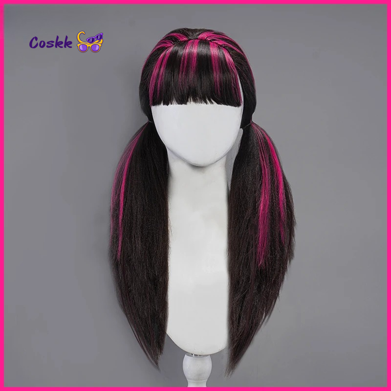 Anime Cosplay Long Black Hair - Wig Cosplay Draculauraa Rambut Panjang 60CM