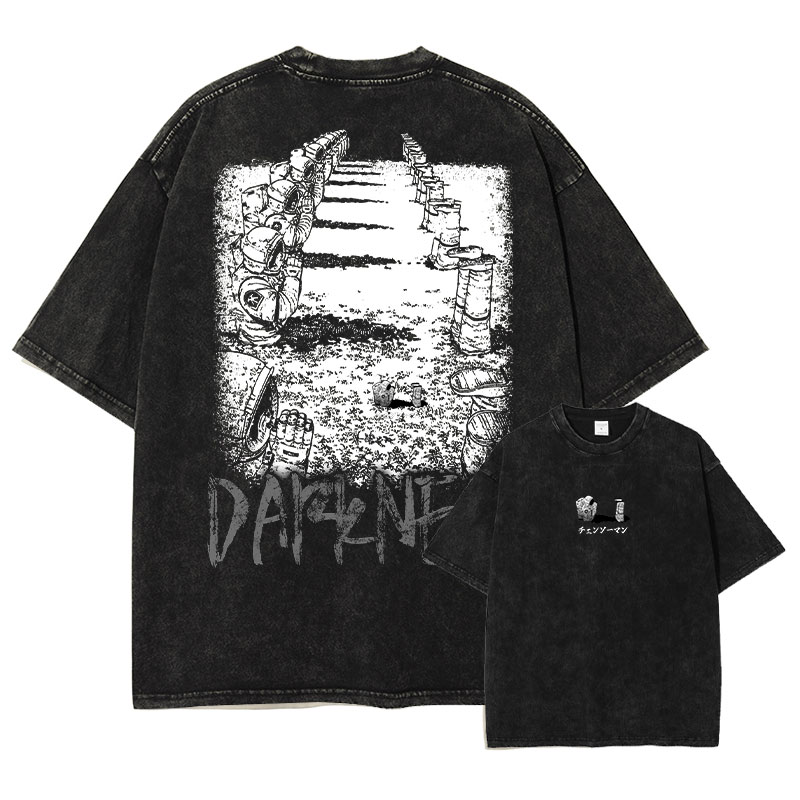 Chainsaw Man Cosplay - Bandai Anime Denji T Shirt Vintage