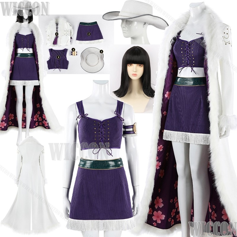 Anime Cosplay Long Black Hair - Kostum Cosplay Nico Anime Movie Robin
