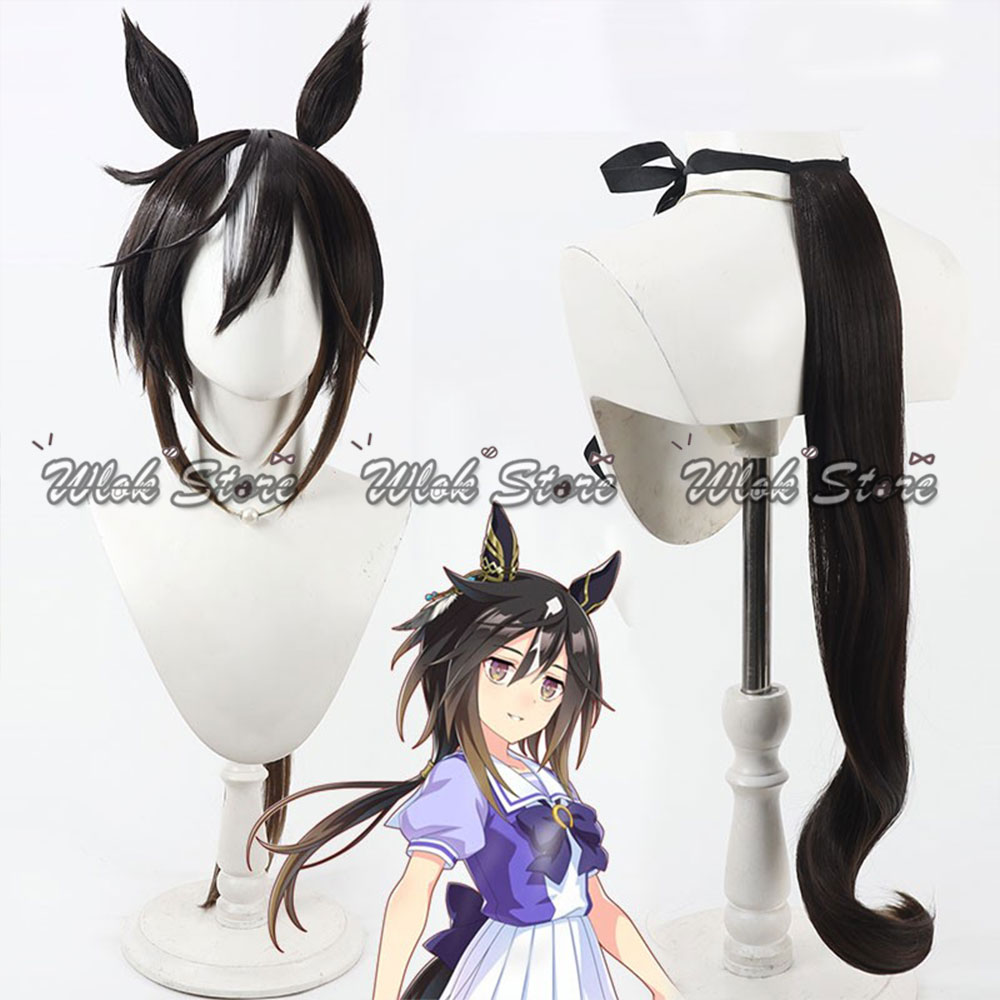 Anime Cosplay Long Black Hair - Umamusume Pretty Derby Stay Gold Wig