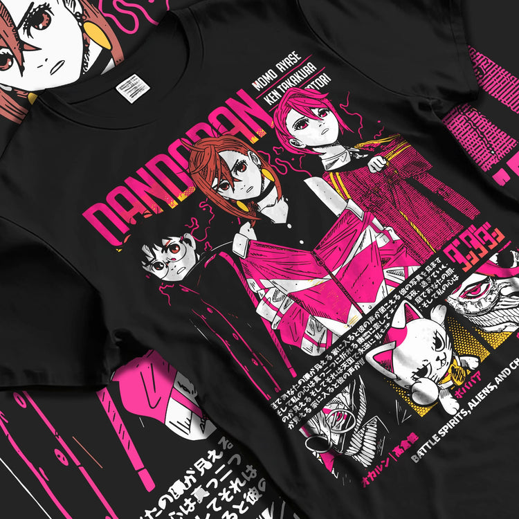 Anime Cosplay Title - Kaos Oblong Katun Oversize Cetak Kolase