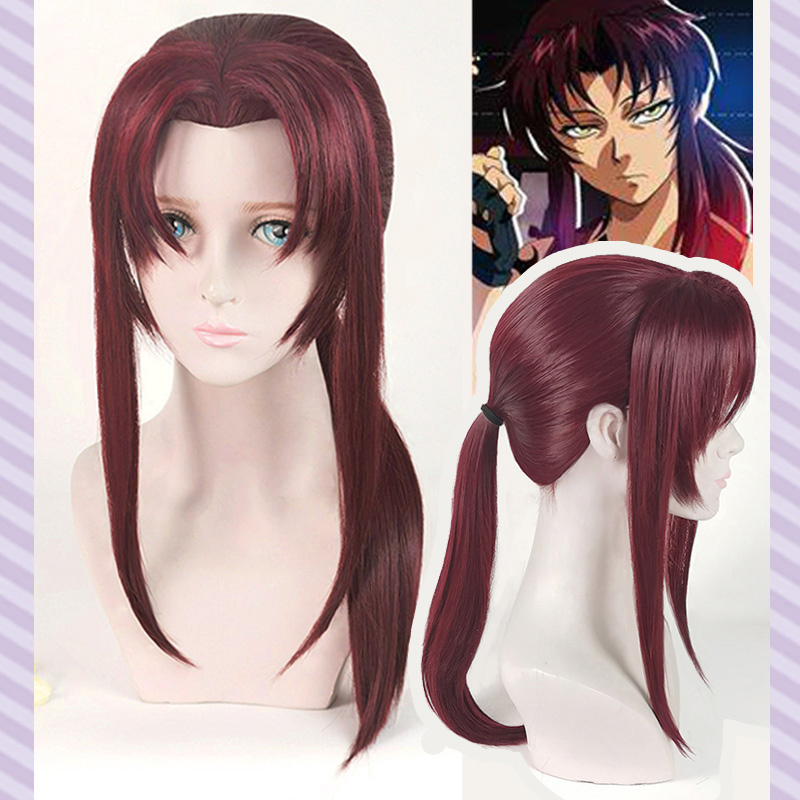 Anime Cosplay Long Black Hair - Wig Cosplay Rebecca Revy Laguna Hitam