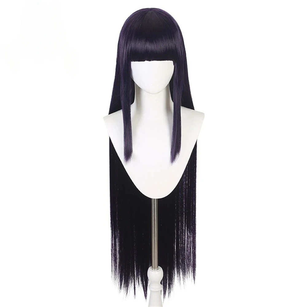 Anime Cosplay Long Black Hair - Wig Sintetis Cosplay Inu X Boku