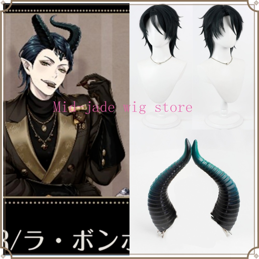 Anime Cosplay Long Black Hair - Wig Cosplay Malleus Draconia Rambut Panjang