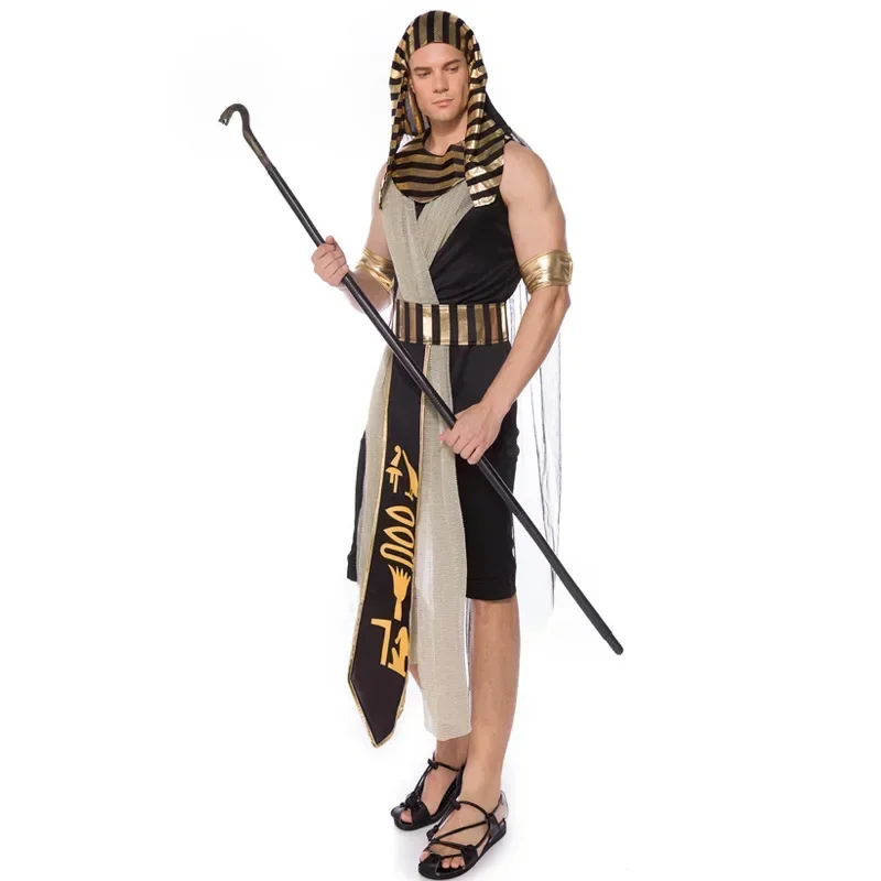 Egypt Cosplay Anime - Kostum Firaun Dewasa, Pakaian Raja Mesir