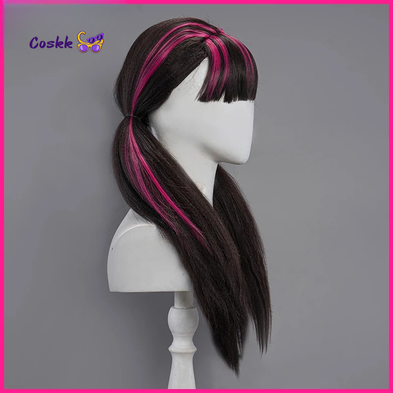 Wig Cosplay Draculauraa Rambut - Anime Cosplay Long Black Hair ulasan dan harga
