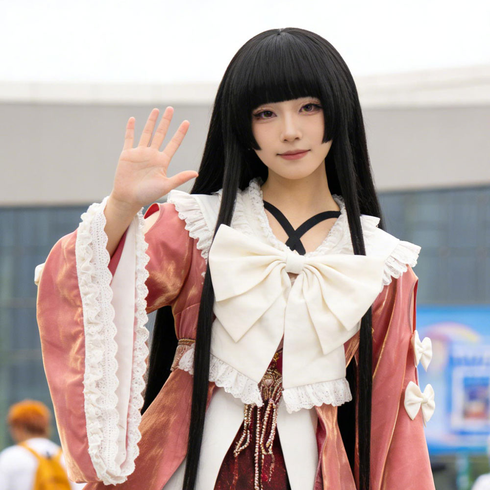 Wig Cosplay Kaguya Houraisan H - Anime Cosplay Long Black Hair ulasan dan harga