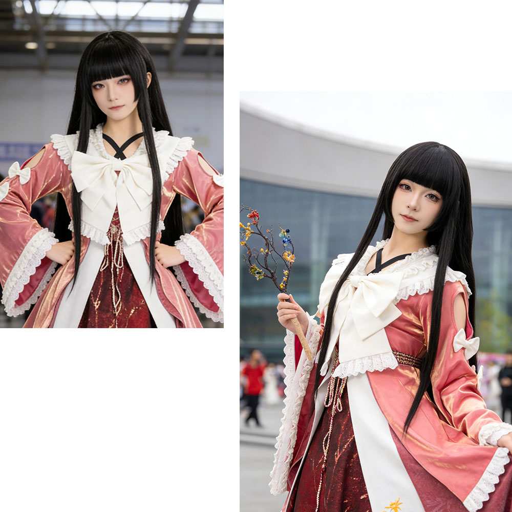 Wig Cosplay Kaguya Houraisan H - Anime Cosplay Long Black Hair ulasan dan harga