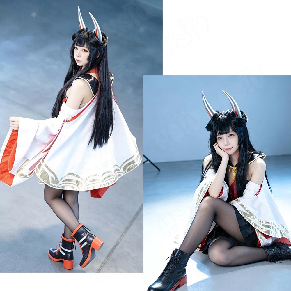 Wig Cosplay HSIU Game Azur Lan - Anime Cosplay Long Black Hair ulasan dan harga