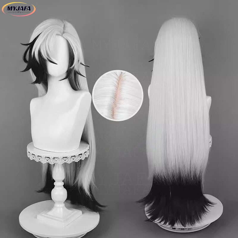Wig Cosplay Boothill Kualitas  - Anime Cosplay Long Black Hair ulasan dan harga