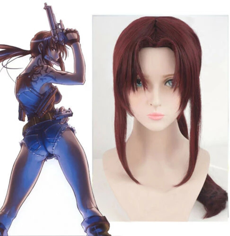 Wig Cosplay Rebecca Revy Lagun - Anime Cosplay Long Black Hair ulasan dan harga