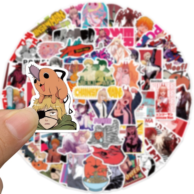 50pcs Stiker Anime Chainsaw Ma - Chainsaw Man Cosplay ulasan dan harga