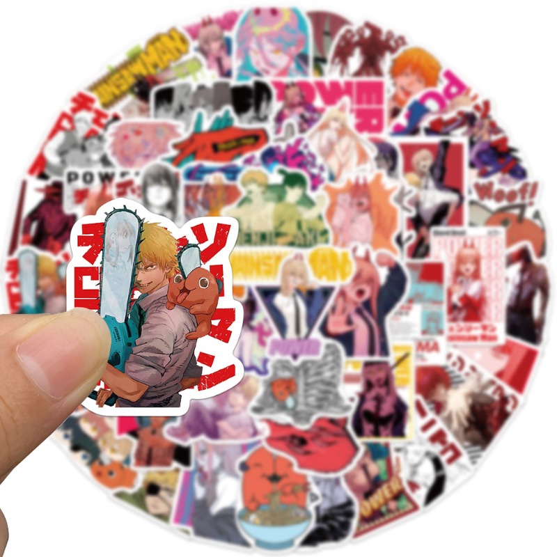 50pcs Stiker Anime Chainsaw Ma - Chainsaw Man Cosplay ulasan dan harga