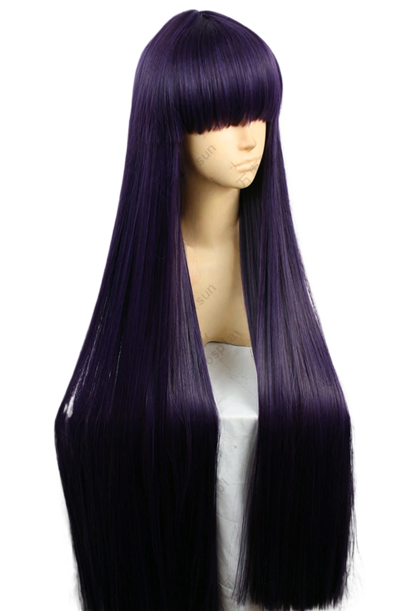 Sailor Mars Rei Hino 100CM Wig - Anime Cosplay Long Black Hair ulasan dan harga