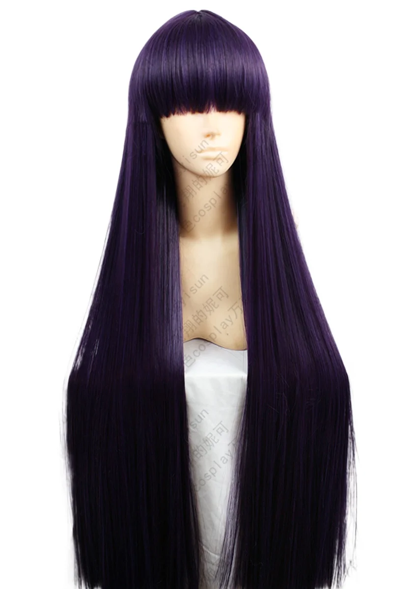 Sailor Mars Rei Hino 100CM Wig - Anime Cosplay Long Black Hair ulasan dan harga