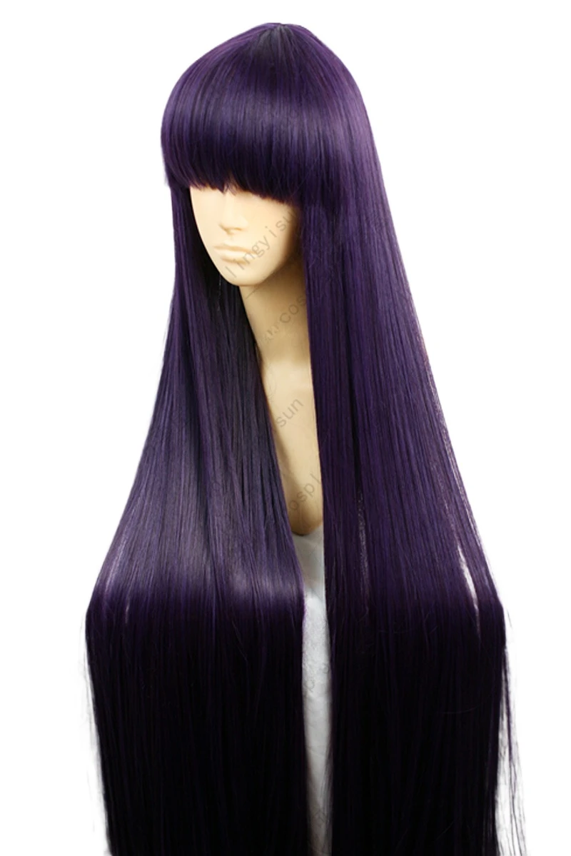 Sailor Mars Rei Hino 100CM Wig - Anime Cosplay Long Black Hair ulasan dan harga