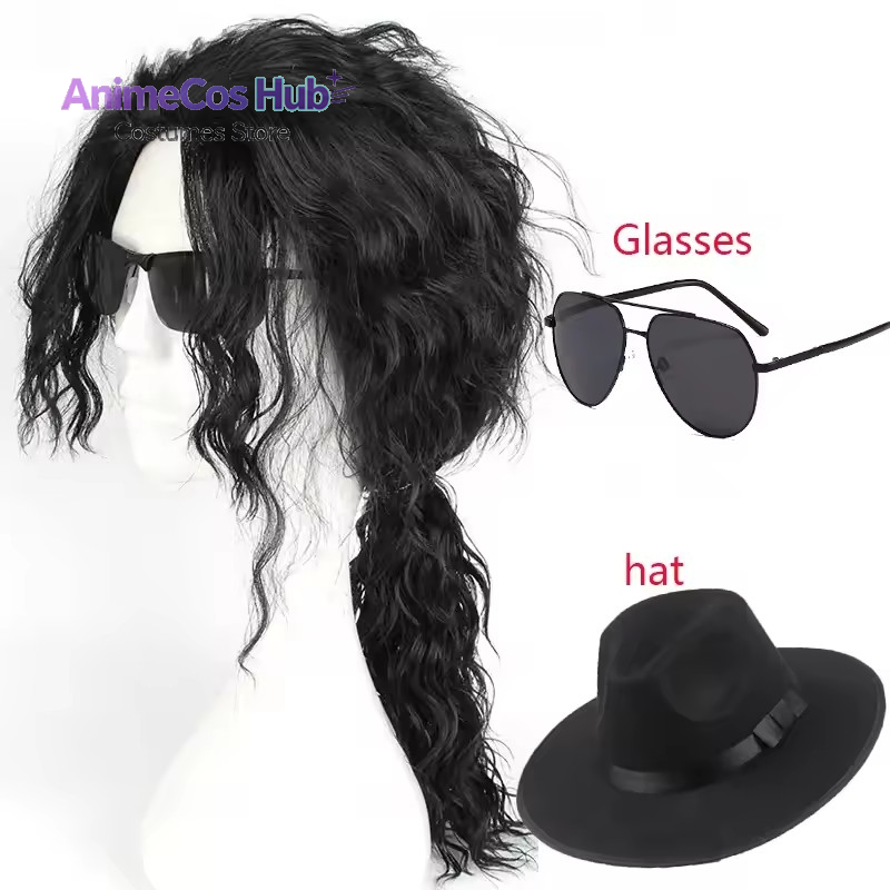 Cosplay Anime Michael Jackson, - Anime Cosplay Long Black Hair ulasan dan harga