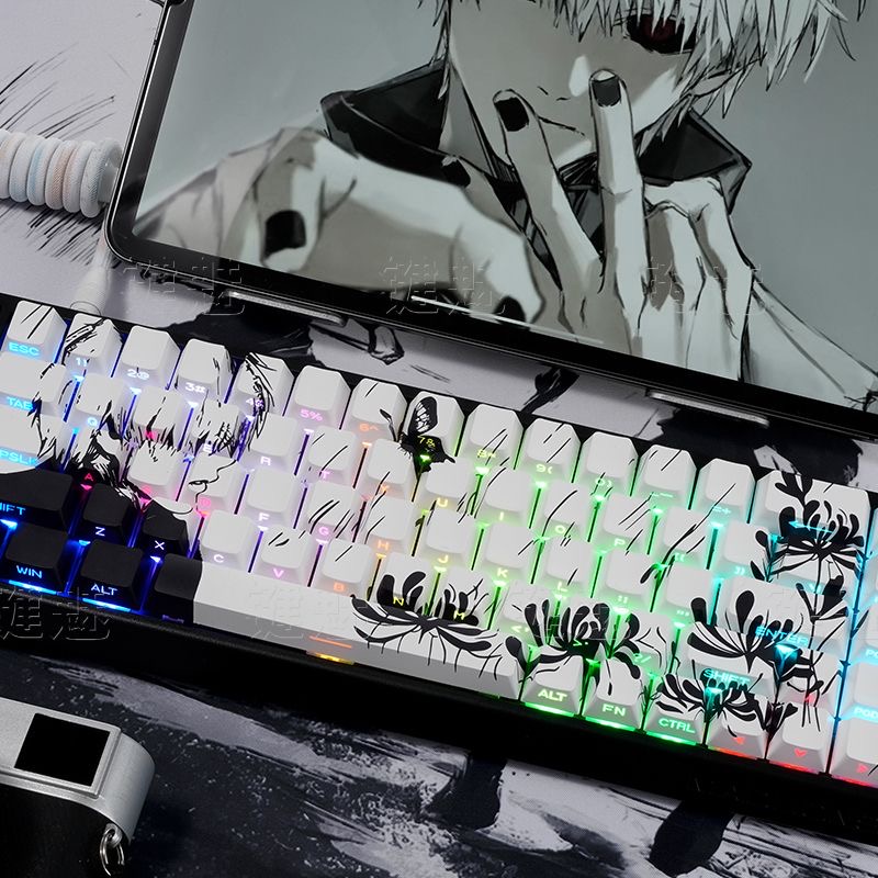 130 Keycap Tema Kaneki Ken Tut - Tokyo Ghoul Mask ulasan dan harga