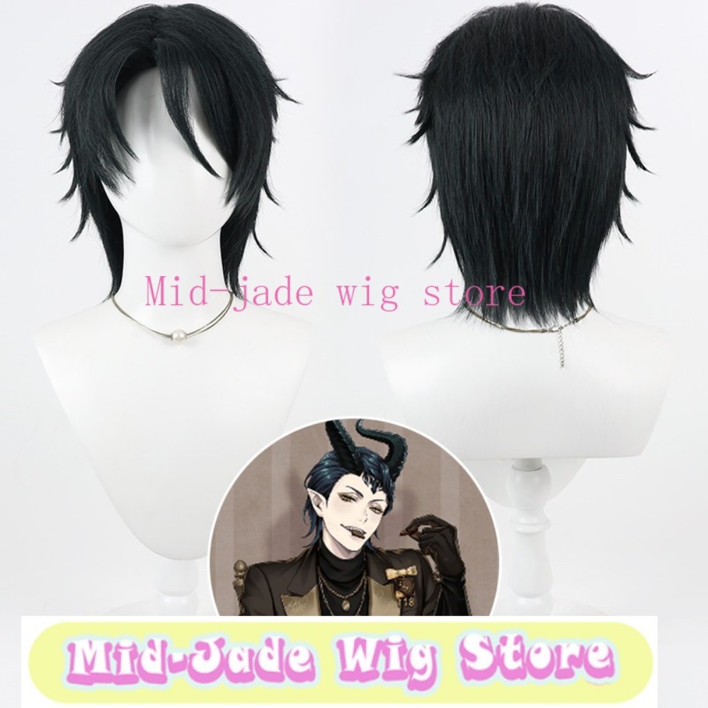Wig Cosplay Malleus Draconia R - Anime Cosplay Long Black Hair ulasan dan harga
